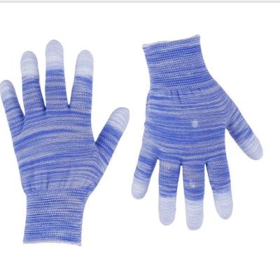 China Wholesale Wear Resistant 13gauge Comfortable Knitted PU Nylon Finger Dipped Cutproof Work Hand Safety Gloves for sale