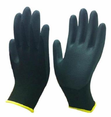 China Work Gloves Hand Protective Knit Gloves Factory Hot Sale Nylon Liner With PU Coating Protective Work Waterproof Breathable Work Gloves for sale