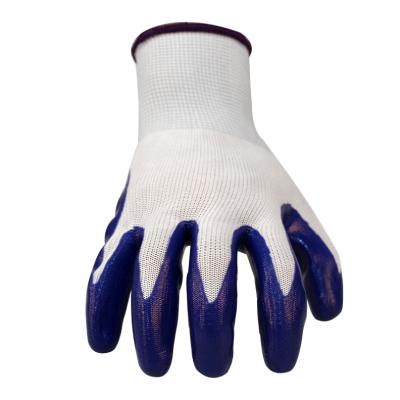 China Best Price 13 Gauge Nylon Oil Resistance Nitrile Coated Protective Safety Gardening Work Gloves For Women for sale