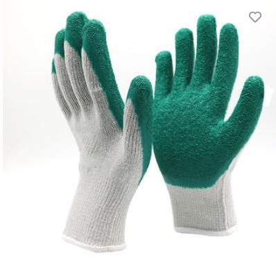 China Soft 10 Gauge Polycotton Liner Coated Latex Palm Industrial Safety Work Gloves for sale