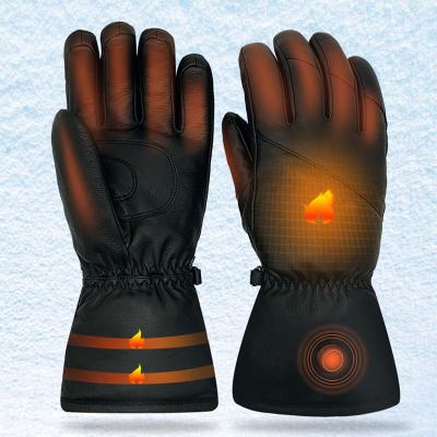 China Design Waterproof Low Cost Rechargeable Battery Waterproof Snowboard Motorcycle Racing Guantes Winter Cycling Electric Enthusiast Gloves for sale