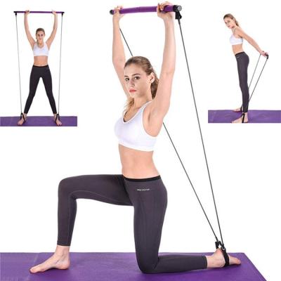 China High Quality Custom Adjustable Portable Gym Massage Exercise Yoga Steel Pilates Stick Bar Kit for sale