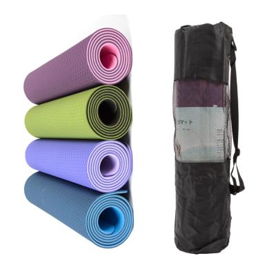 China Bohanson Non Slip High Quality Custom Picture Printed Non Slip 2 Colors Strip Multicolor Eco Friendly Yoga Mat for sale