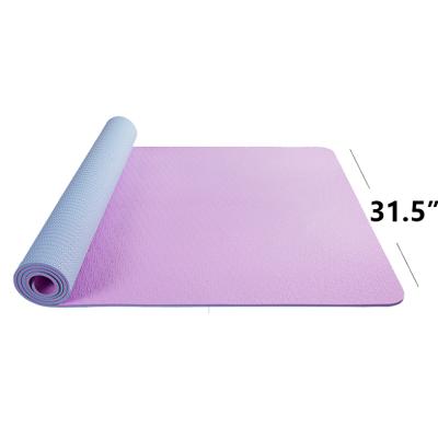 China Outdoor Floor Exercise Pilates Band and Mat, 31.5 Inch Wide Double Large Color Thick Oversized Band Yoga Mat for sale