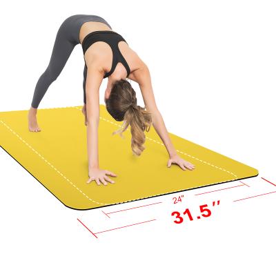 China Oversized Organic Strip Yoga Mat 31.5 Inch Thick Extra Long 80 Cm Double Strip Color for sale