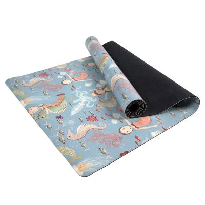 China Waterproof Natural Anti-slip Custom Logo Printing PU Eco Rubber Yoga Mat for sale