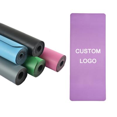 China Logo Sports Fitness Exercise Premium Quality Non-slip Polyurethane Print Polyurethane PU Yoga Mat Eco-friendly PU Yoga Mat Large for sale