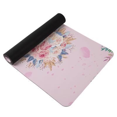 China Logo 6MM Extra Thick Eco-Friendly Non-Slip Mat Suede Yoga Custom Tape for sale