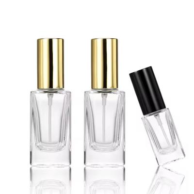 China Cosmetic Portable 15ml Mini Glass Perfume Bottle 30ml Empty Square Glass Fragrance lotion Spray Bottle Fine Mist Cosmetic Bottle for sale