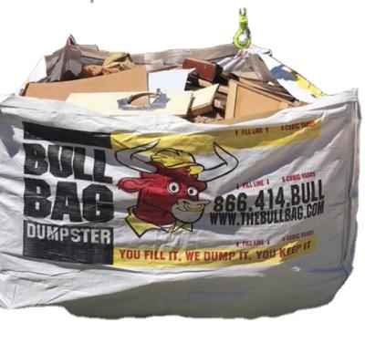 China SWL UV 4500 Pounds Large Bull Bag Dump Bag Garbage Removal Garbage Bag for sale