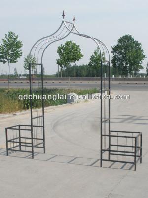 China Best Selling Easily Assembled Western Decoration Metal Garden Arch With Door And Wedding Arch for sale