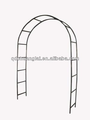 China Easily Assembled Chinese Garden Arch Hand Forged Wrought Iron Style Ornamental Garden Arch for sale