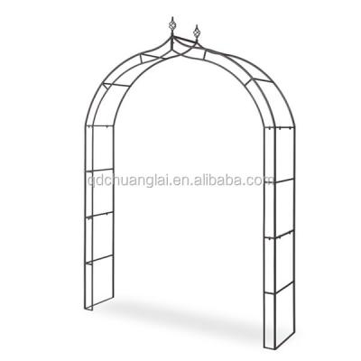 China Easily Assembled Wrought Iron Garden Arch Garden Decoration Leaf Shape Garden Arch for sale