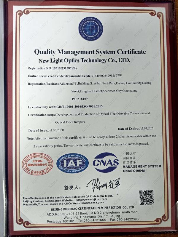 CPR - NEW LIGHT OPTICS TECHNOLOGY LIMITED