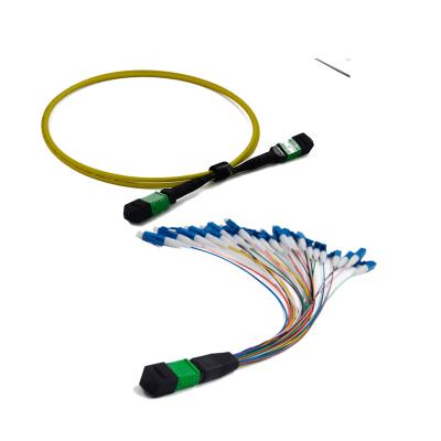 China Singlemode 12 Kabel-niedriger Einfügungsdämpfungs-3.0mm Ruggedised Zopf der Faser-Optik-MPO MTP zu verkaufen