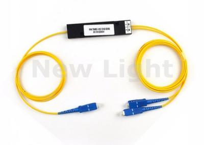 China Fiber Optic Cable Splitter , Single Mode SC UPC MINI PLC 1x2 PLC Splitter for sale