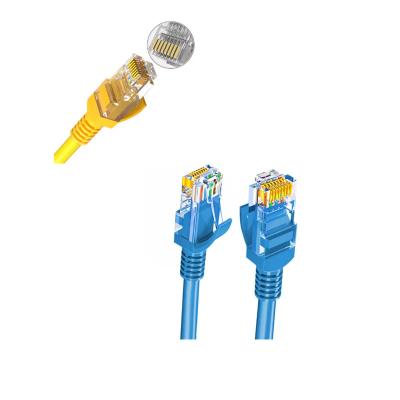 China Goud bekleed Cat6 patch cord UL gecertificeerd dubbel afgeschermd Cat7 netwerkkabel Te koop