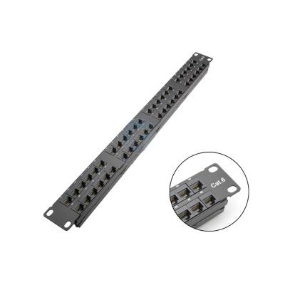 China Flexible Cable Management 1U Network Patch Panel Rack Mountable Metal Design en venta