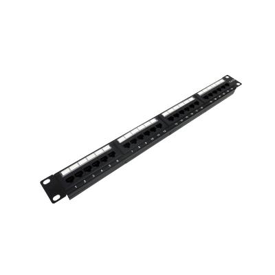 Cina Black 1U Network Patch Panel For Cat5e/Cat6/Cat6a/Cat7 Compatibilities RoHS/UL/CE Certified in vendita