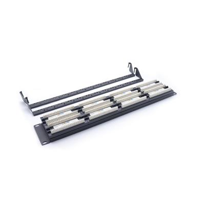 Cina 1U Metal RJ45 Patch Panel For Rack Mountable Cat5e/Cat6/Cat6a/Cat7 Ethernet Connections in vendita