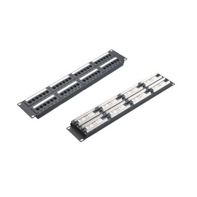 Cina Rack Mountable RJ45 Ethernet Patch Panel with Shielding and Cable Management in vendita