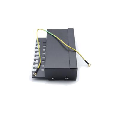 China Black 1U Rack Mountable Metal Patch Panel For RJ45 Ethernet Termination en venta