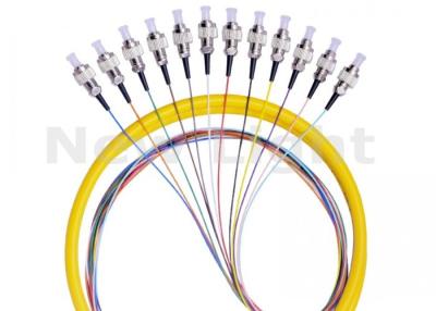 China Simplex del solo modo de la coleta de la fibra óptica del Fanout de la base de FC UPC 12 para la transmisión de datos en venta