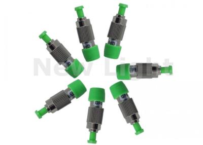 China Green Fiber Optic Attenuator Single Mode FC APC Female To Male 5 dB Attenuator for sale