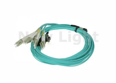 China 10 Kern 3.0mm MPO MTP des Meters OM4 12 Jacke MPO Kabel-LSZH ZU LC-Kabel zu verkaufen