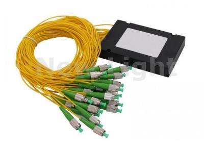 China FTTH FC APC Fiber Optic Splitter Single Mode 1x32 PLC Splitter With FC APC Connector for sale