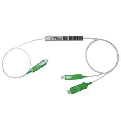 China Micro Type Plc Fiber Optic Splitter SC APC FTTH SC APC Connector Single Mode for sale