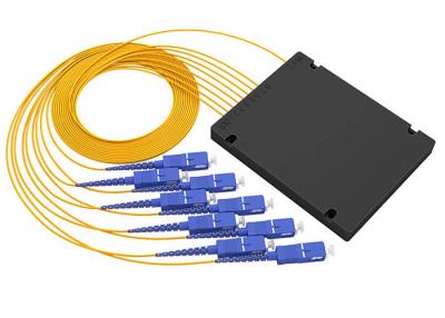 China Digital Passive PLC Fiber Optic Splitter 1x8 ABS Box Type With SC / PC Connector for sale