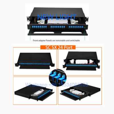 China Gestell-Berg-Multimodefaser-Optikhafen Schalttafel/48 19 Zoll-Schalttafel-Faser-Optik zu verkaufen