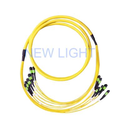 China OM3 OM4 40G-100G MPO MTP Cable / 3.6mm Round Trunk Cable MPO Fiber Optic Patch Cord for sale