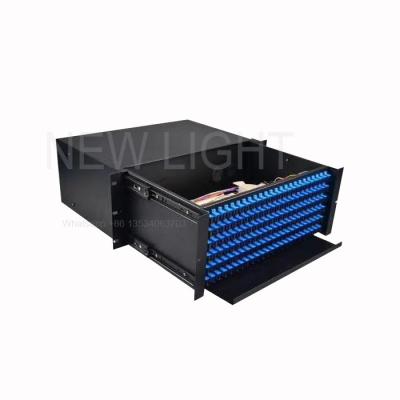 China Industrial Breakout Fiber Optic Patch Panel 3U 144 Fiber 9 /125 Single Mode for sale