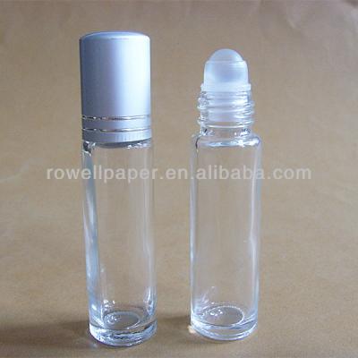 China Roll On Oil 10ml Clear Glass Roll On Bottle For Lip Gloss for sale