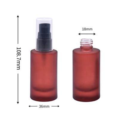 China Wholesale 1oz Cosmetic Package Empty Serum Pump Dropper Bottles Glass Lotion Bottle Cosmetic for sale