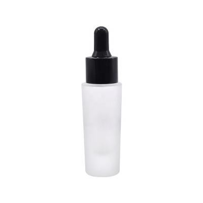 China Cosmetic Empty Frosted Glass Bottle Dropper Serum Foundation Skin Care Oil Dropper Bottle for sale