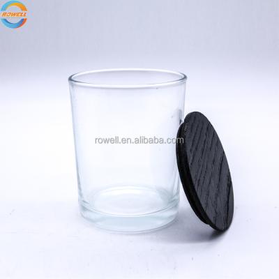 China Home decoration 100ml glass candle jars with lids, glass jars for candles, glass candle holder for sale