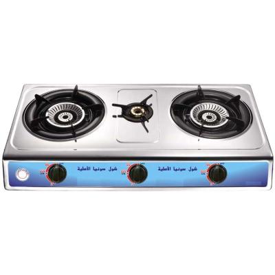 China Factory wholesale 3 burner stainless steel gas stove for home use DGC-302AS for sale