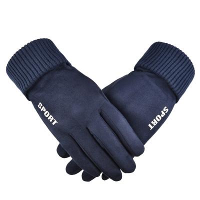 China Windproof Thicken Warm Climbing Windproof Outdoor Touch Screen Suede Gloves for sale