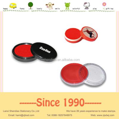 China Office Round Dye Ink Stamp Pad Office Round Ink Pad for sale