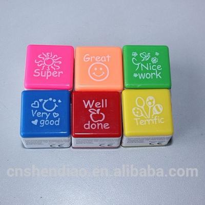 China Children's Toy Fitted Plastic Stamps For Teachers, Finger Self Inking Funny Teacher Stamps for sale