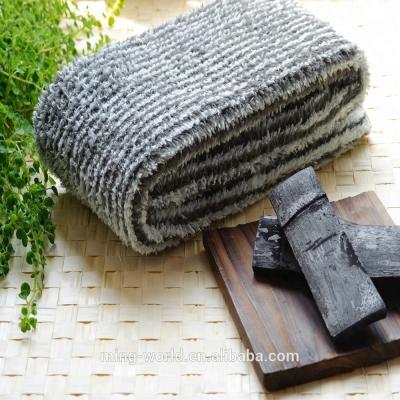 China Microfiber Sustainable Absorbent Bamboo Clean Bamboo Charcoal Cloth Wash Dish Wash Dish Fiber Charcoal Towel For Kitchen for sale