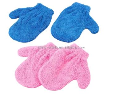 China Pet Grooming Hot Sale Formaldehyde Free Microfiber Pet Grooming Gloves Quick Drying Gloves for sale