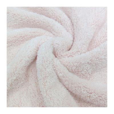 China Factory Made Single Sided Micro Soft Solid Color Cashmere Doll Fleece Plush Fleece Fabric Breathable for sale