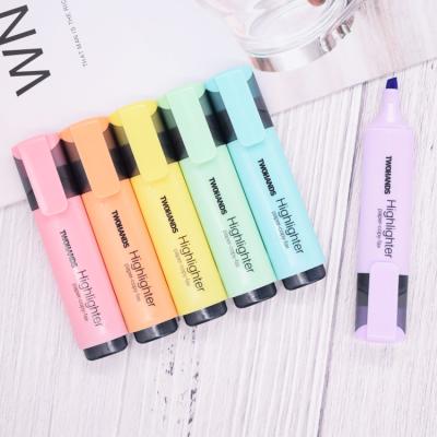 China TWOHANDS School Office Supplies 6 Colors Highlighter Bar, Amazon Hot Sale High Quality Fluorescent Painting Pen Drawing Marker for sale