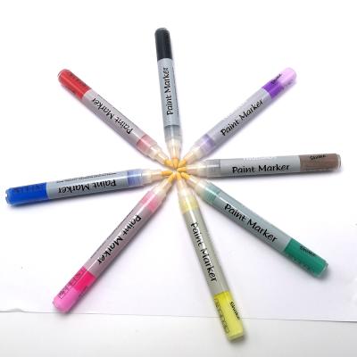 China Bright 24 Color Assorted Color Great for Paint, Wood, Stone, Acrylic Paint Ceramic and Glass Permanent Marker Pens for sale