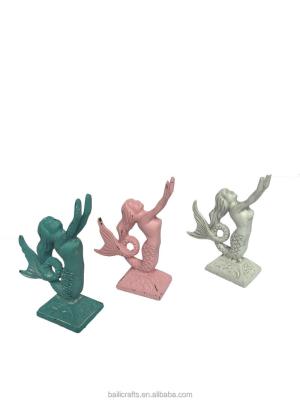 China Desk Decoration Cast Iron Mermaid Doorstop / Bookends for sale