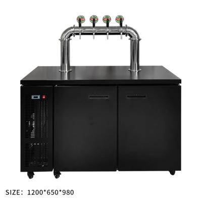 China Stainless Steel Big Capacity Draft Beer Dispenser Cooler Machine beer dispenser with cooler 1460*650*980 for sale